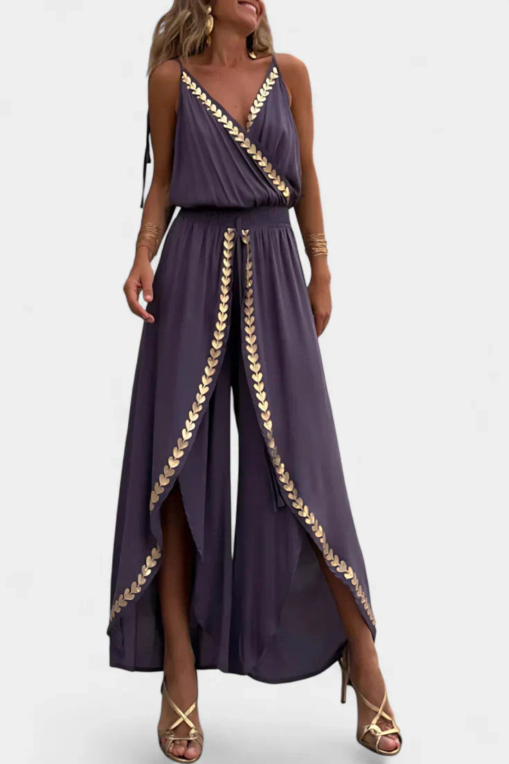 Lorena - Robe Mono Détails Dorés