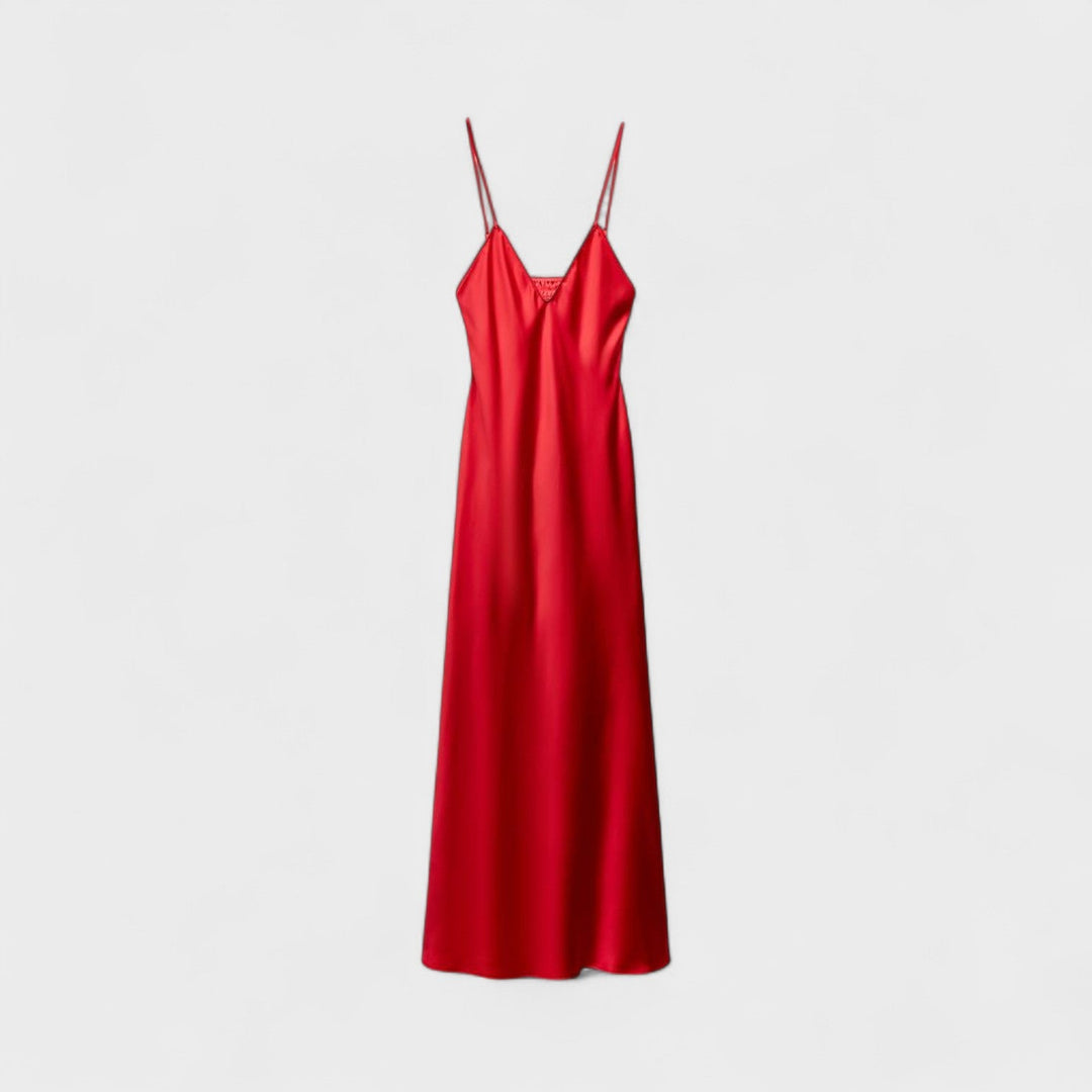 Robe carmine - Coupe minimaliste