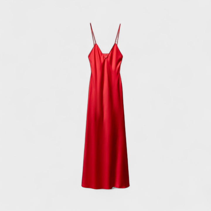 Robe carmin - Coupe minimaliste