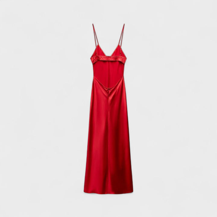 Robe carmin - Coupe minimaliste