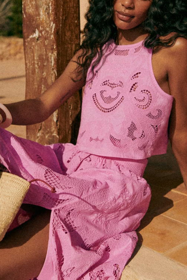 Moema - Ensemble Rose en Dentelle