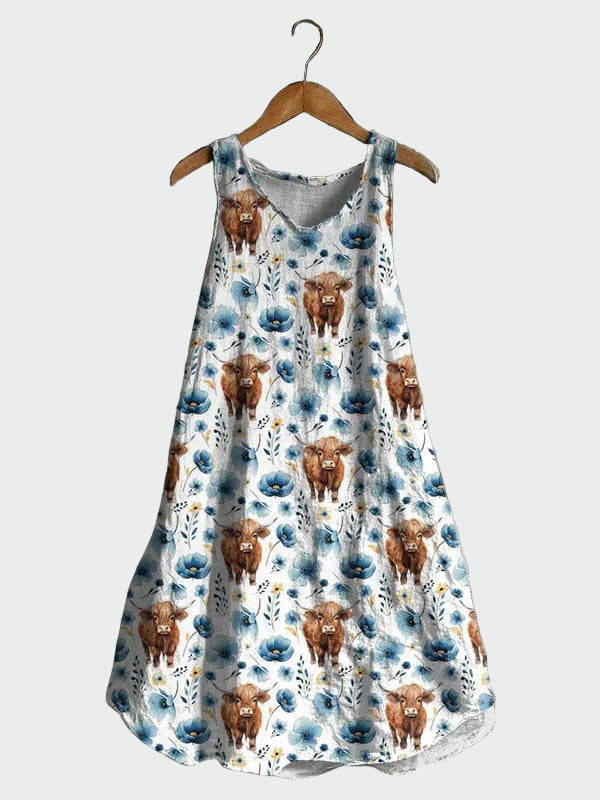 Robe à Imprimé de Vaches