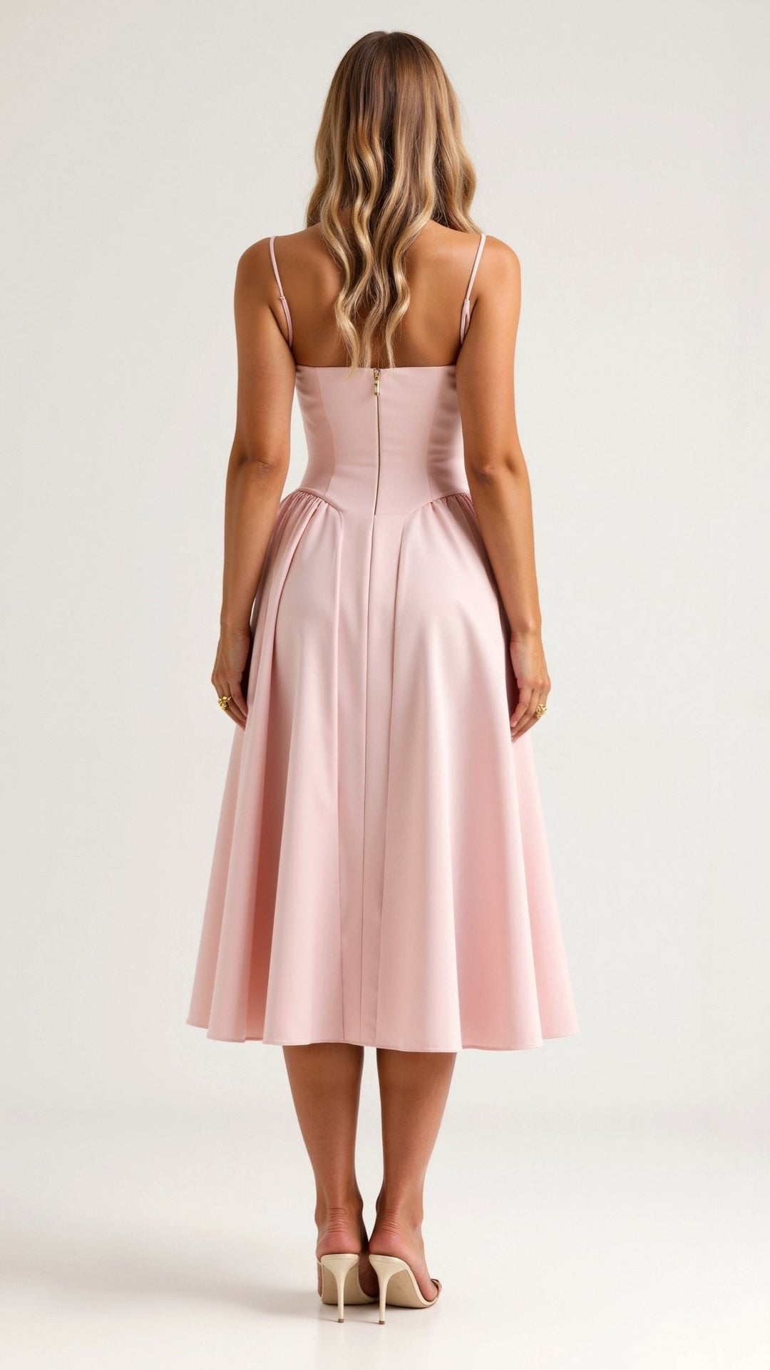Odete - Robe midi à corsage structuré