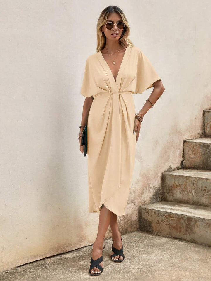 Caia - Robe Midi Enveloppe