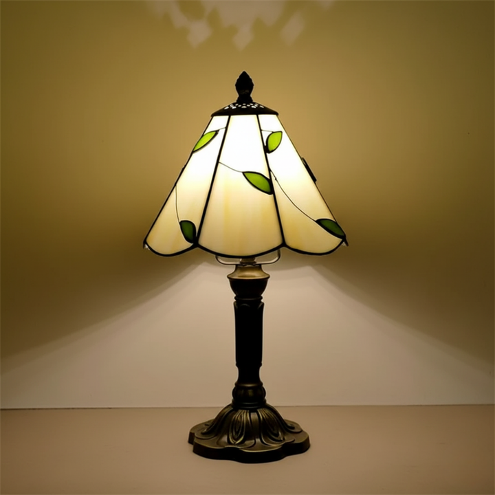 Lampe en Verre Rétro en Forme de Feuille