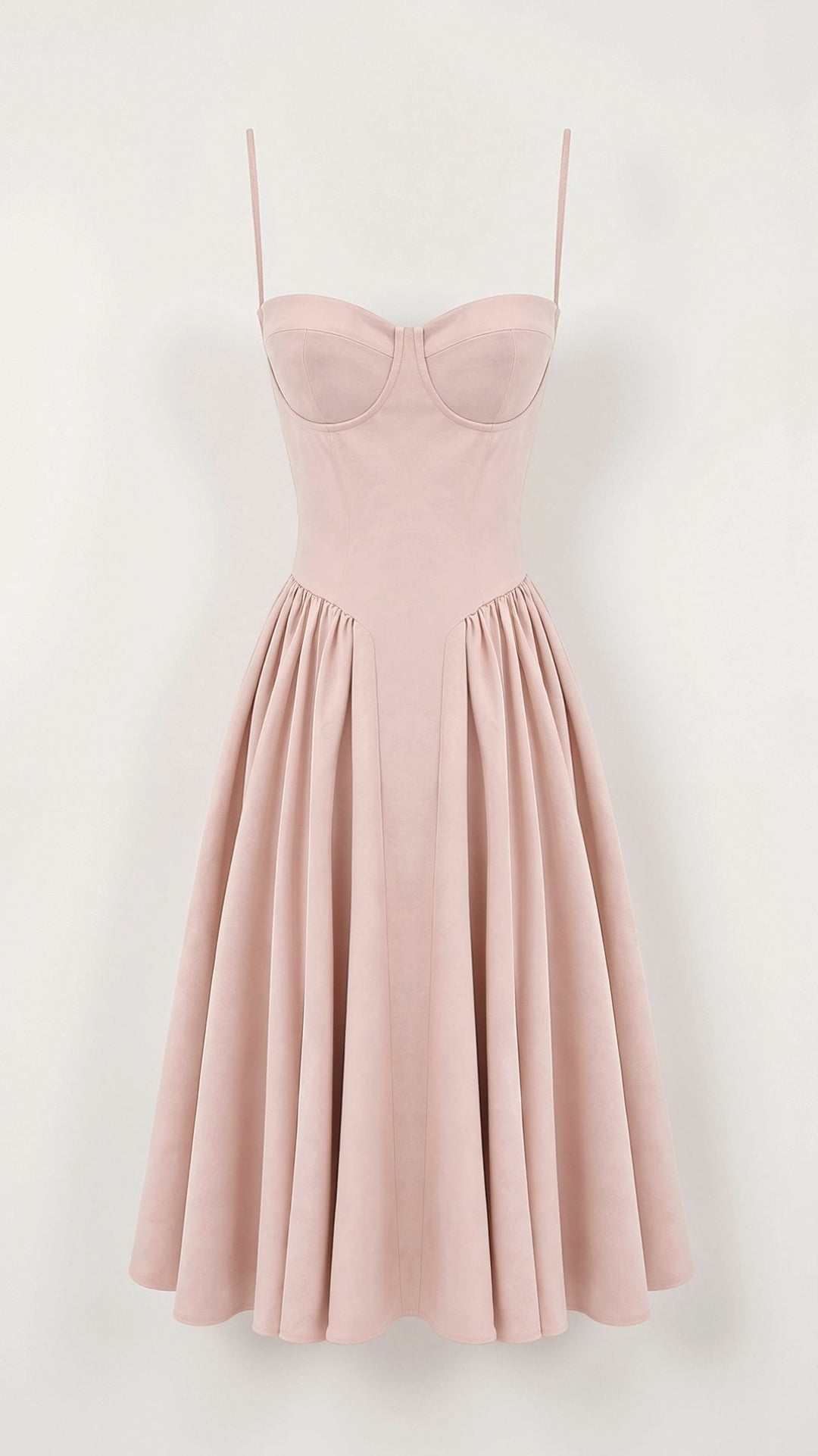 Odete - Robe midi à corsage structuré