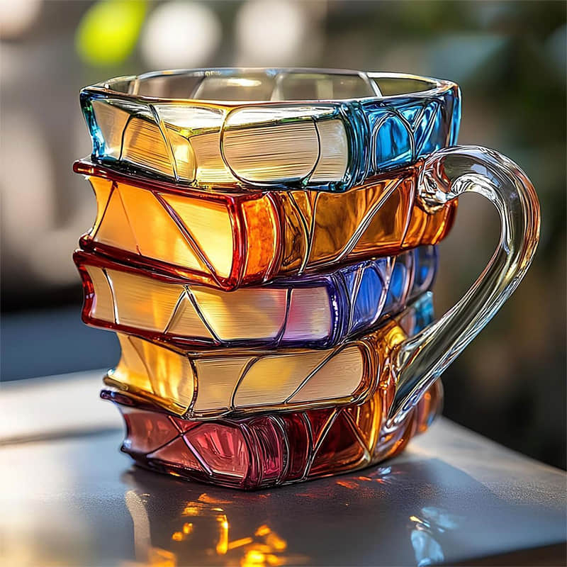 Tasse 3D Exclusive, avec le mot "Bonheur", pour les Passionnés de Lecture