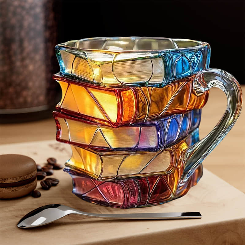 Tasse 3D Exclusive, avec le mot "Bonheur", pour les Passionnés de Lecture