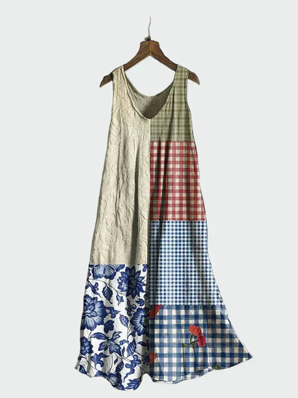 Robe à Motif Carreaux