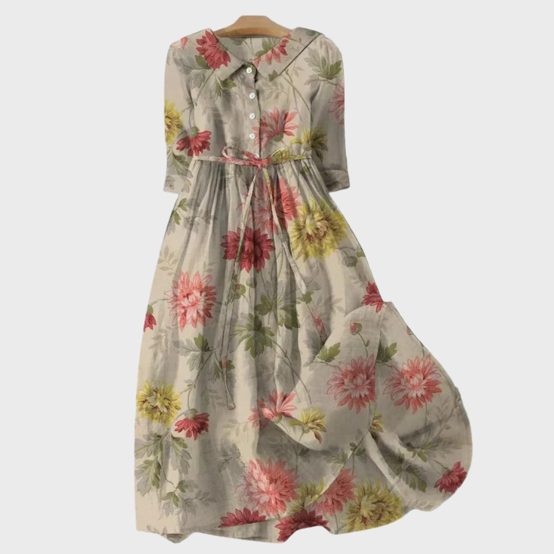 Robe Rétro avec Bouquet