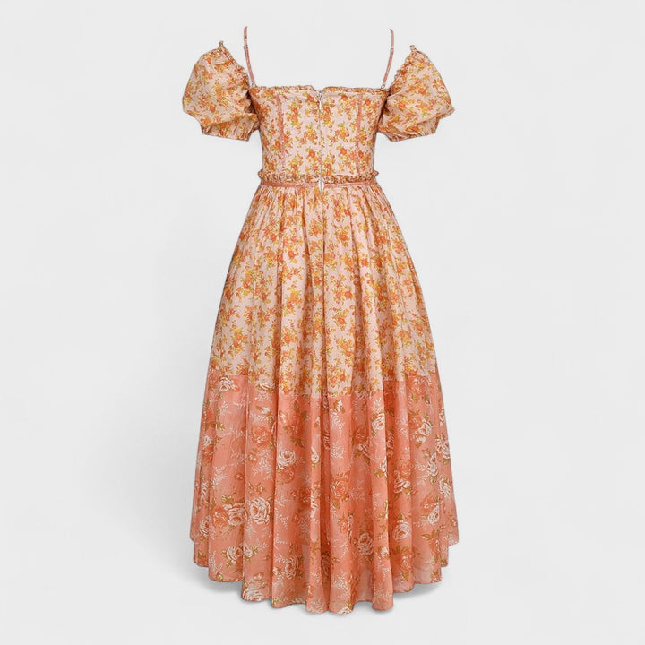 Valentina - Robe Fleurie Corail