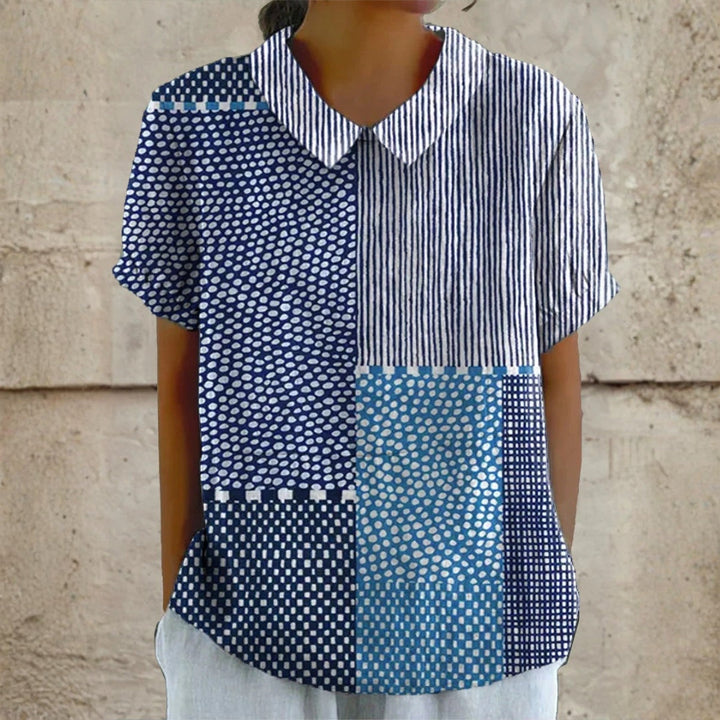 Alina - Chemise à Imprimé Patchwork