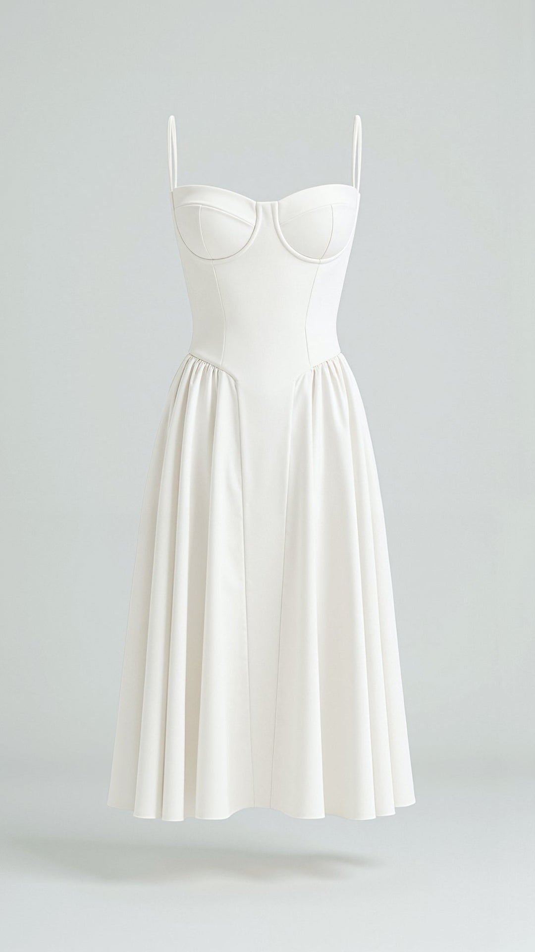 Odete - Robe midi à corsage structuré