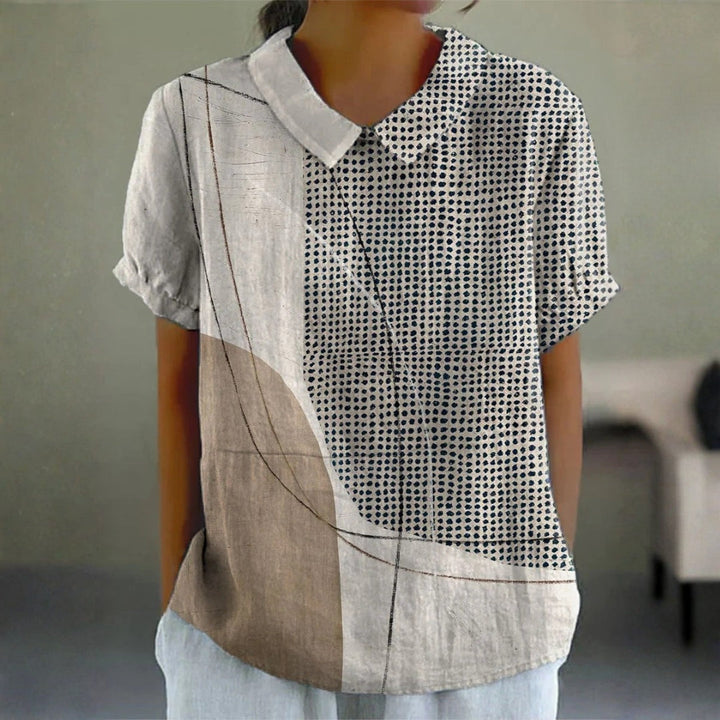 Lana - Chemise avec Points et Lignes Abstraites