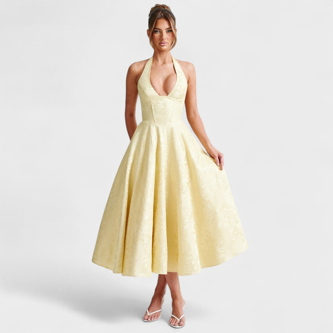 Halina - Robe midi avec corset