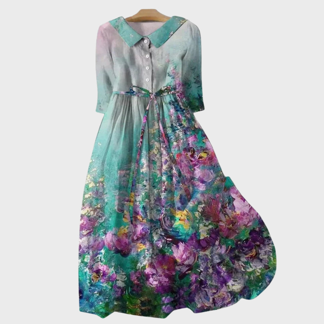 Robe Florale avec Design Dégradé