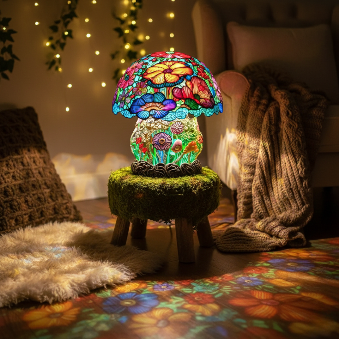 Lampe à champignon avec effet de congélation