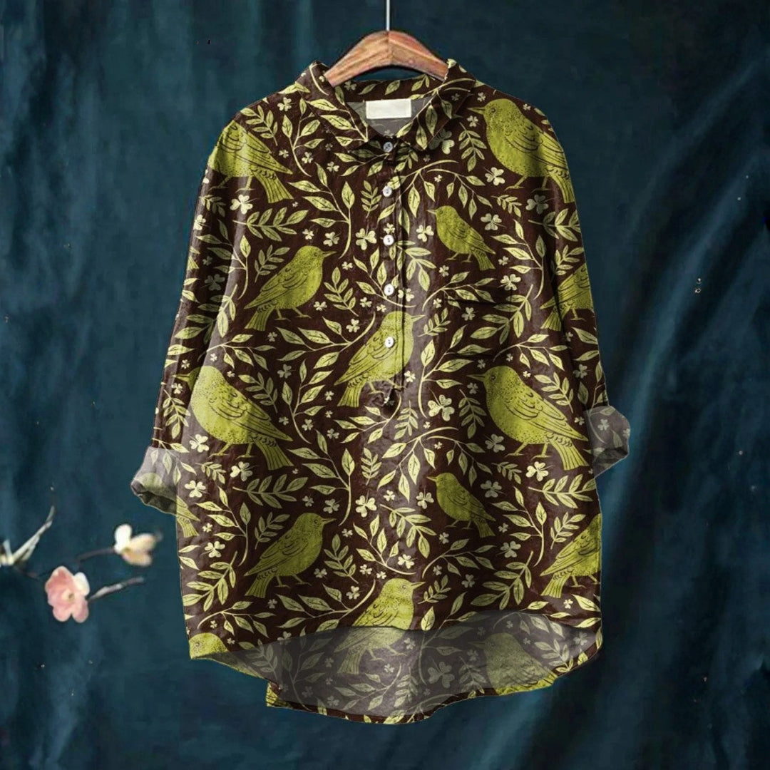Vitória - Chemise Casual en Art Vintage Floral