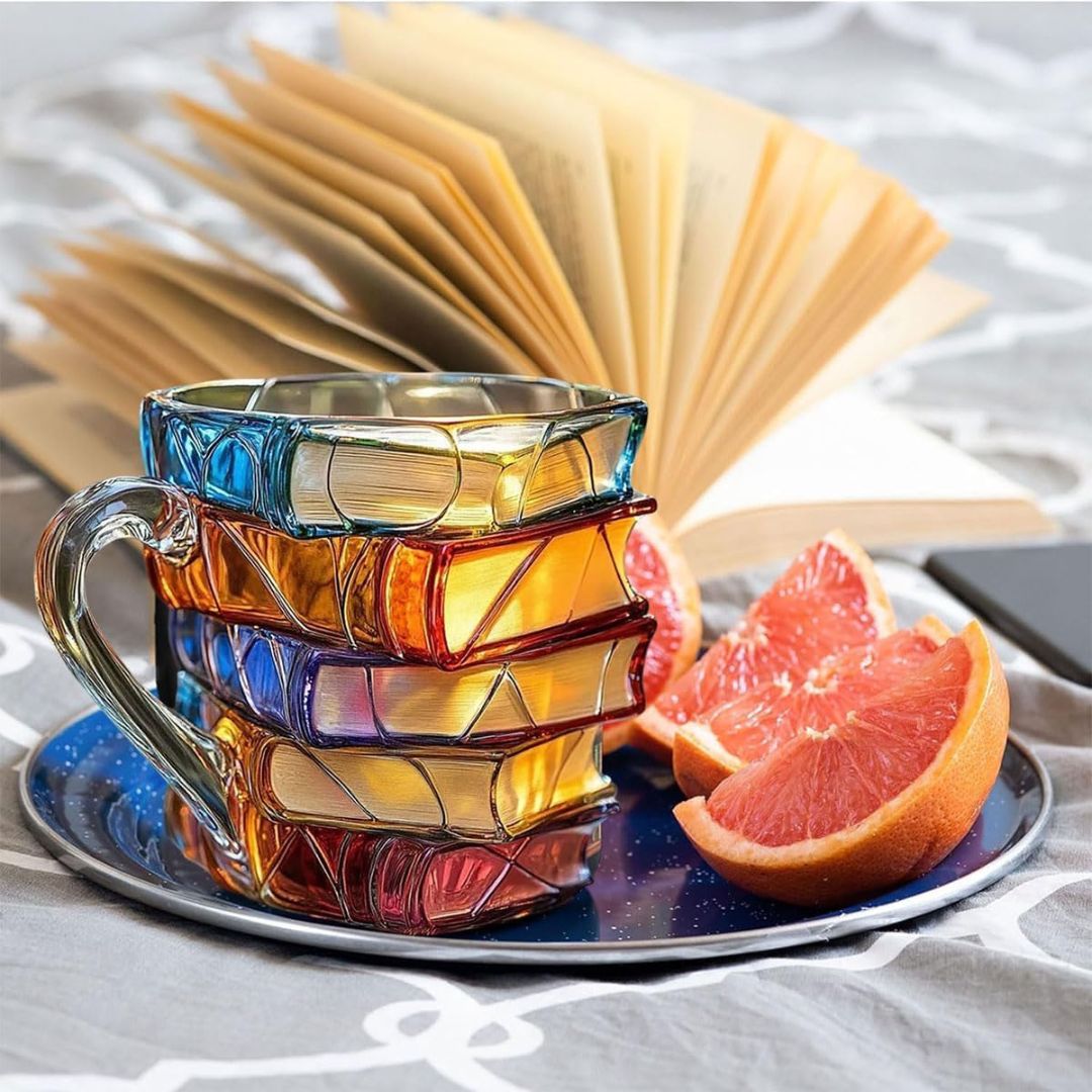 Tasse 3D Exclusive, avec le mot "Bonheur", pour les Passionnés de Lecture