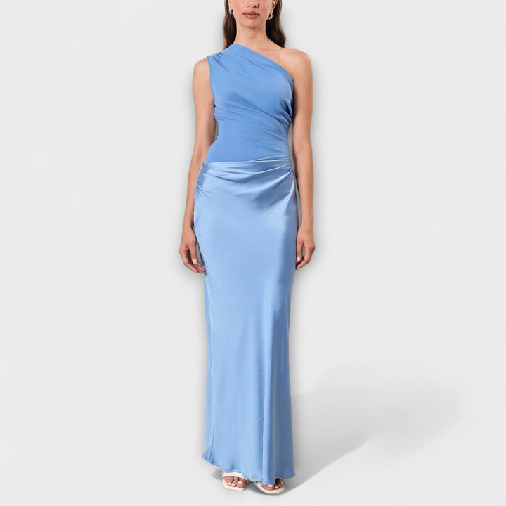 Luna - Robe en satin asymétrique