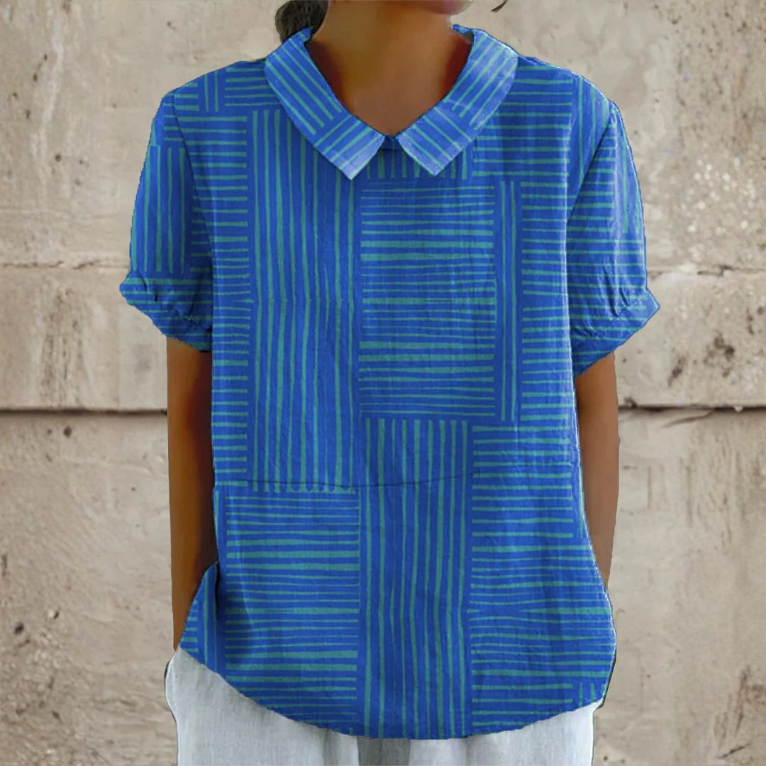 Mara - Chemise Géométrique Rayée