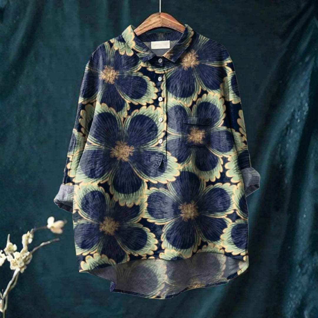 Jéssica - Chemise Casual Vintage Florale