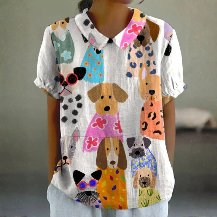 Tina - Chemise avec Imprimé de Chiens