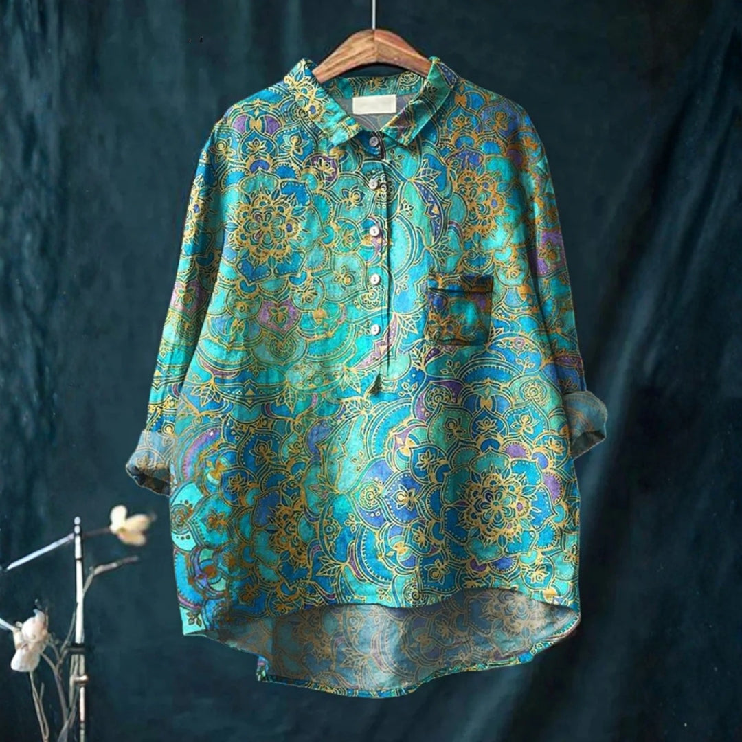 Cátia - Chemise Casual d'Art Rétro