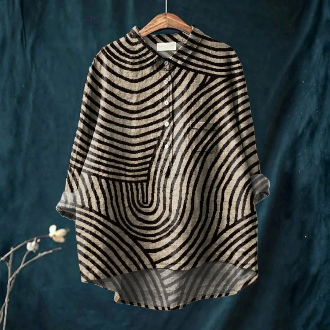 Marta - Chemise Décontractée avec Imprimé à Motif Circulaire