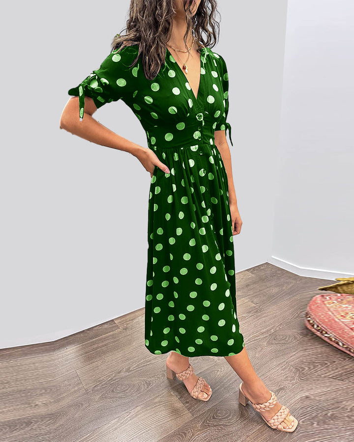 Mónica - Robe Élégante à Pois
