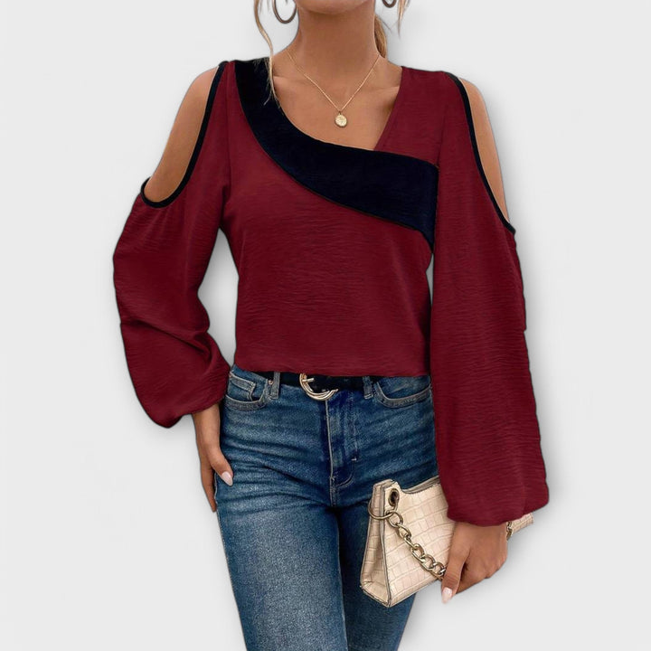 Scarlet - Blouse à décolleté carré