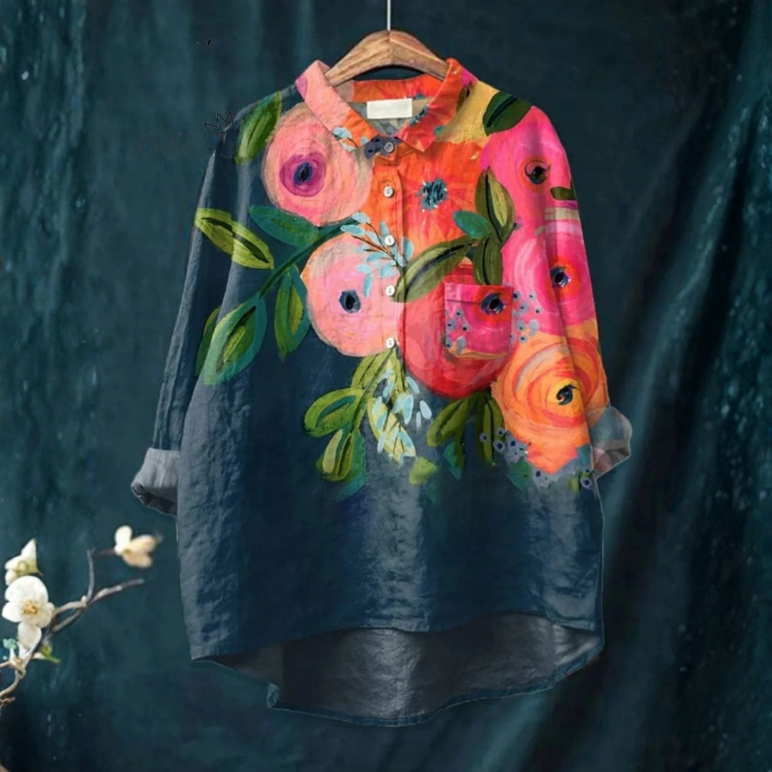 Carla - Chemise Décontractée à Imprimé Floral