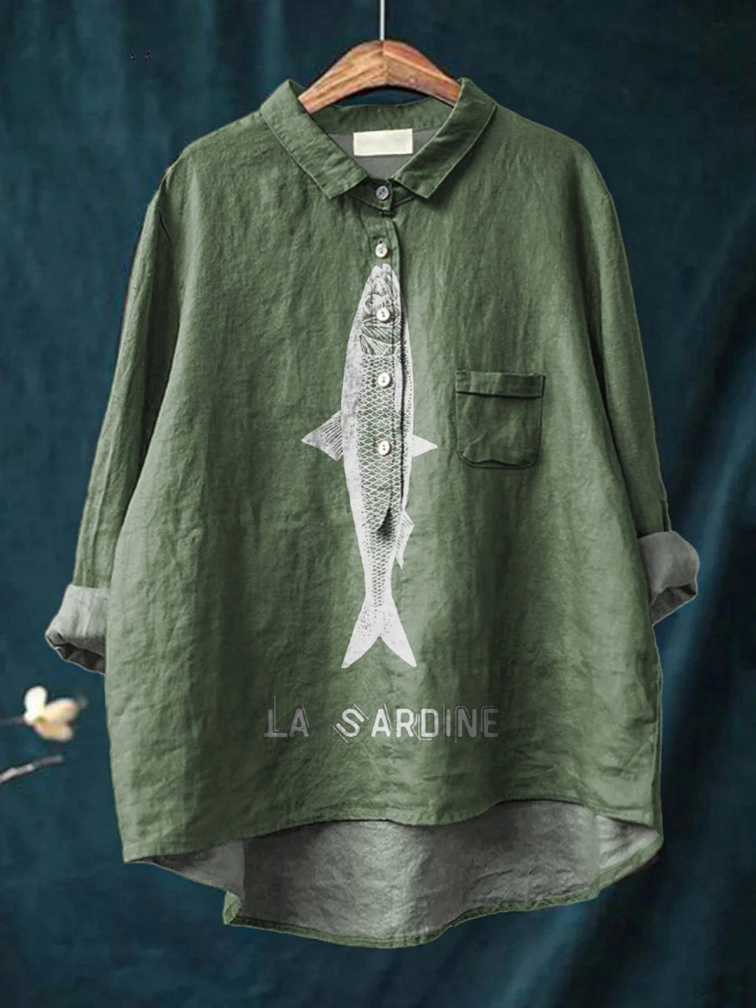Sofia - Chemise Décontractée avec Design de Sardine
