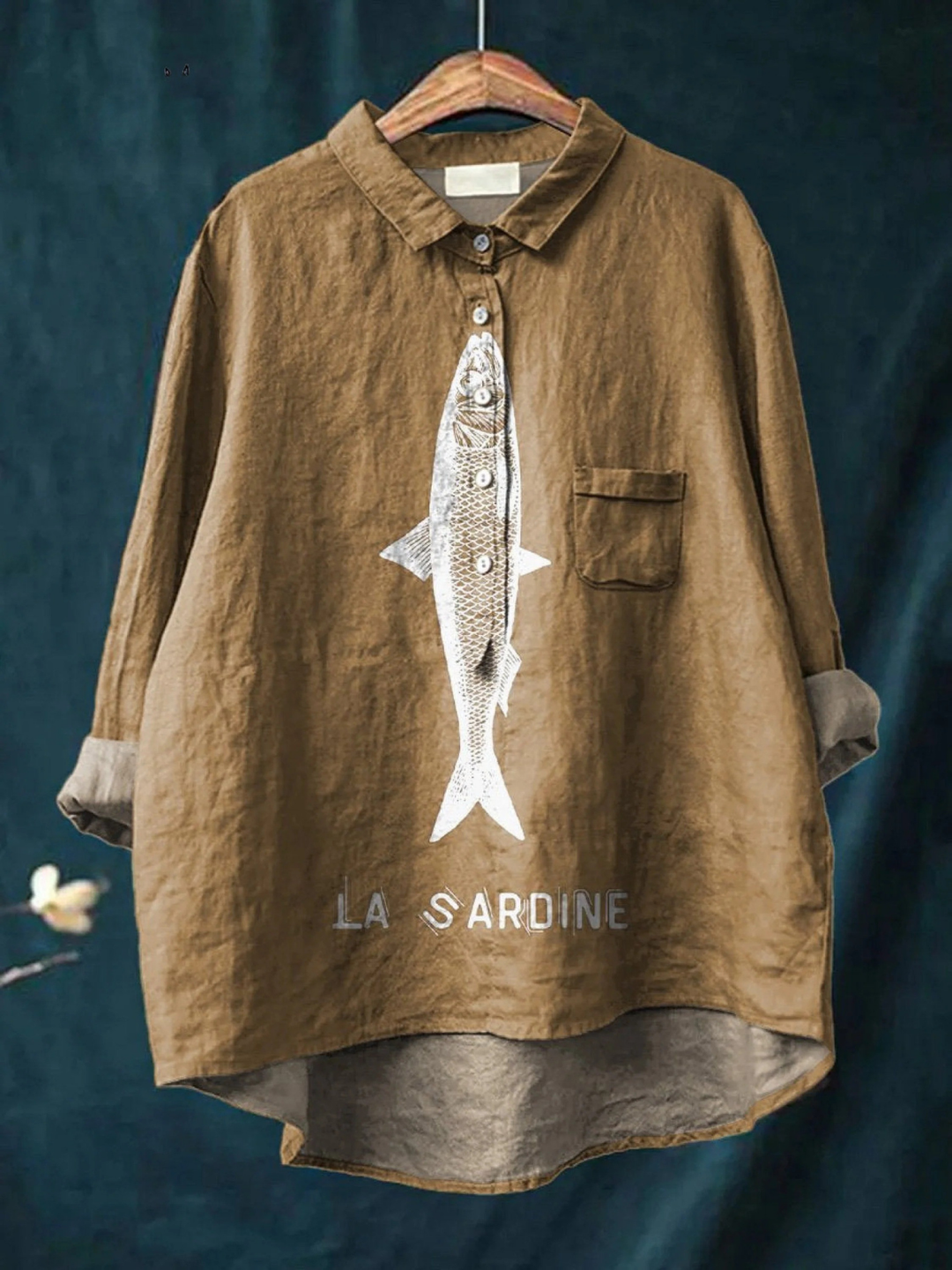Sofia - Chemise Décontractée avec Design de Sardine