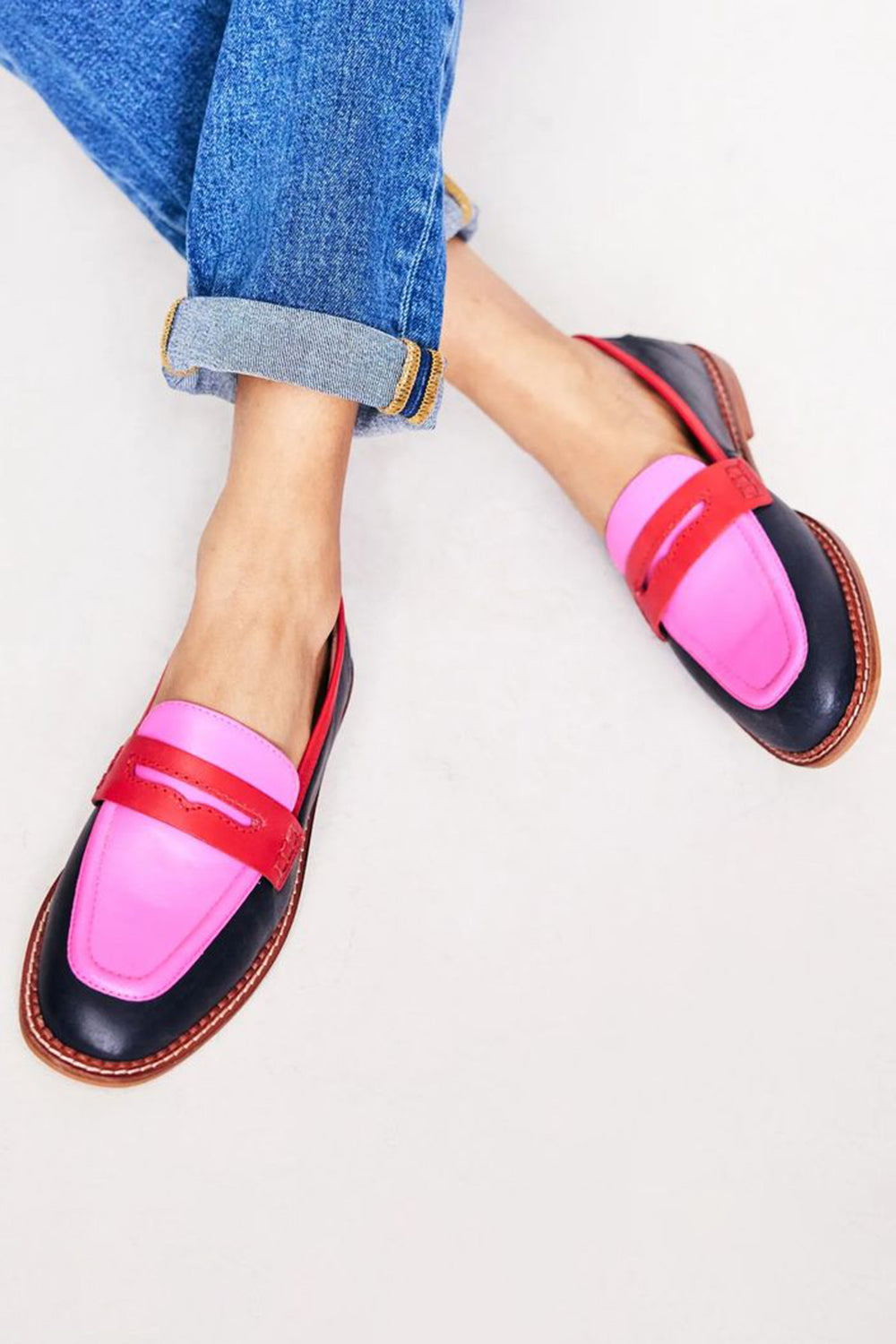 Lunessa - Mocassins avec accent coloré