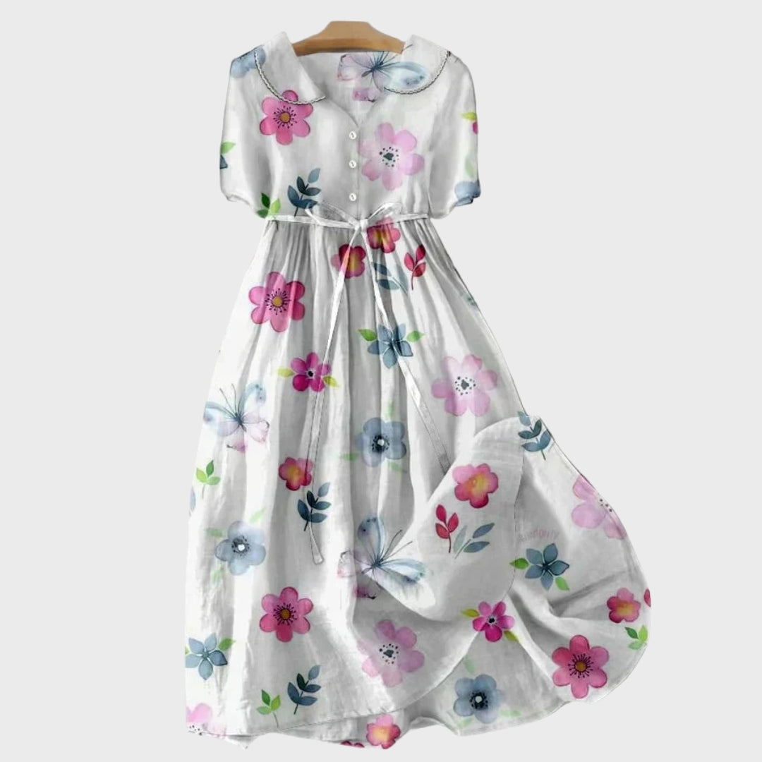 Robe avec Fleurs de Printemps