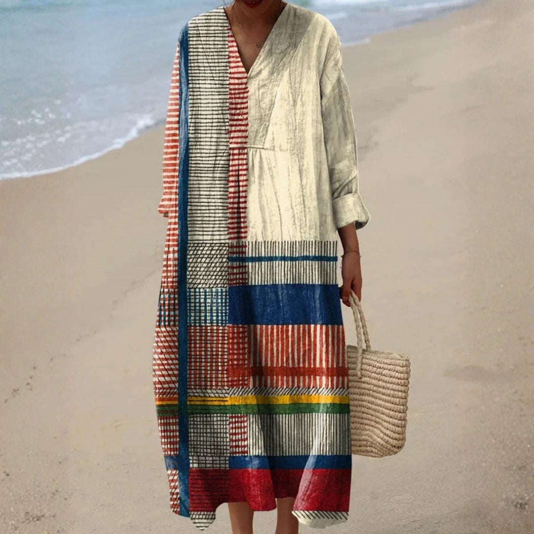 Leonor - Robe Bohémienne en Patchwork