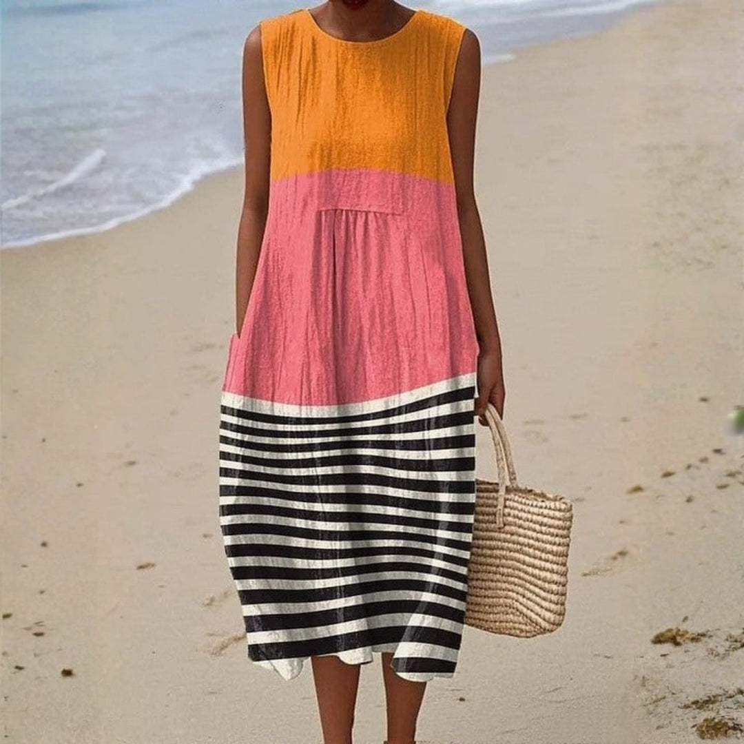 Vânia - Robe Color Block