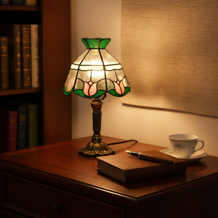 Lampe en Verre Fabriquée à la Main