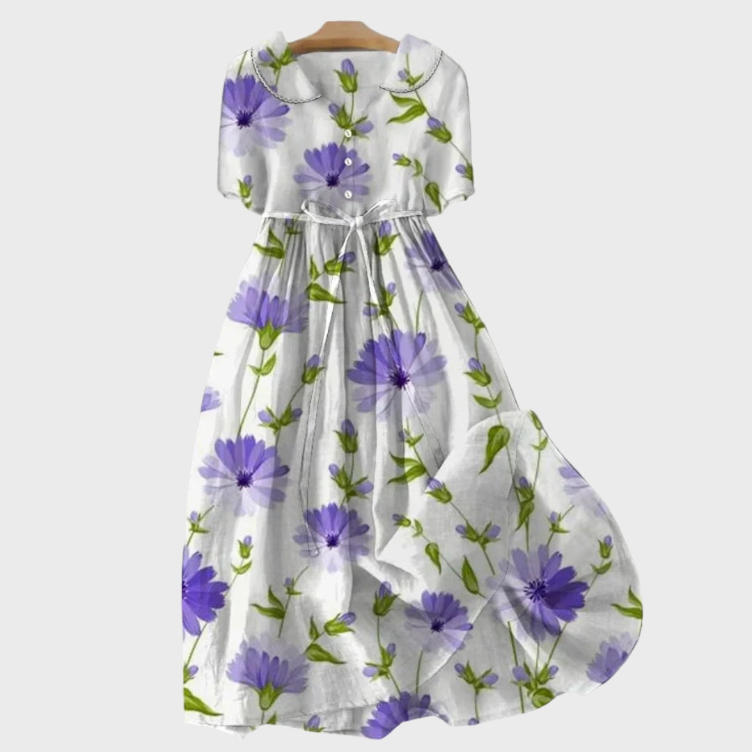 Robe Fleurie en Couleur Lavande
