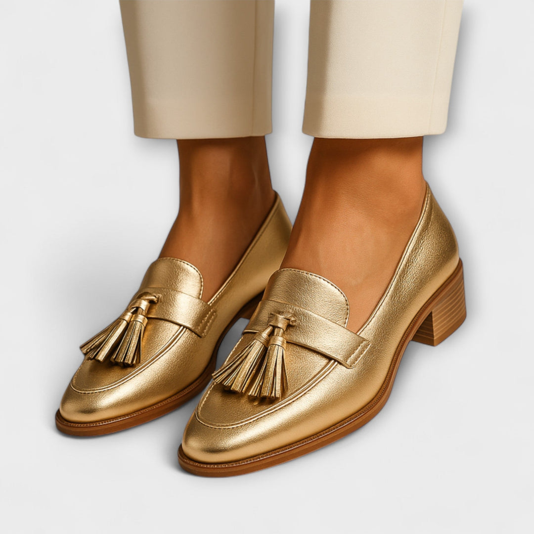 Mocassins Dourados Féminins