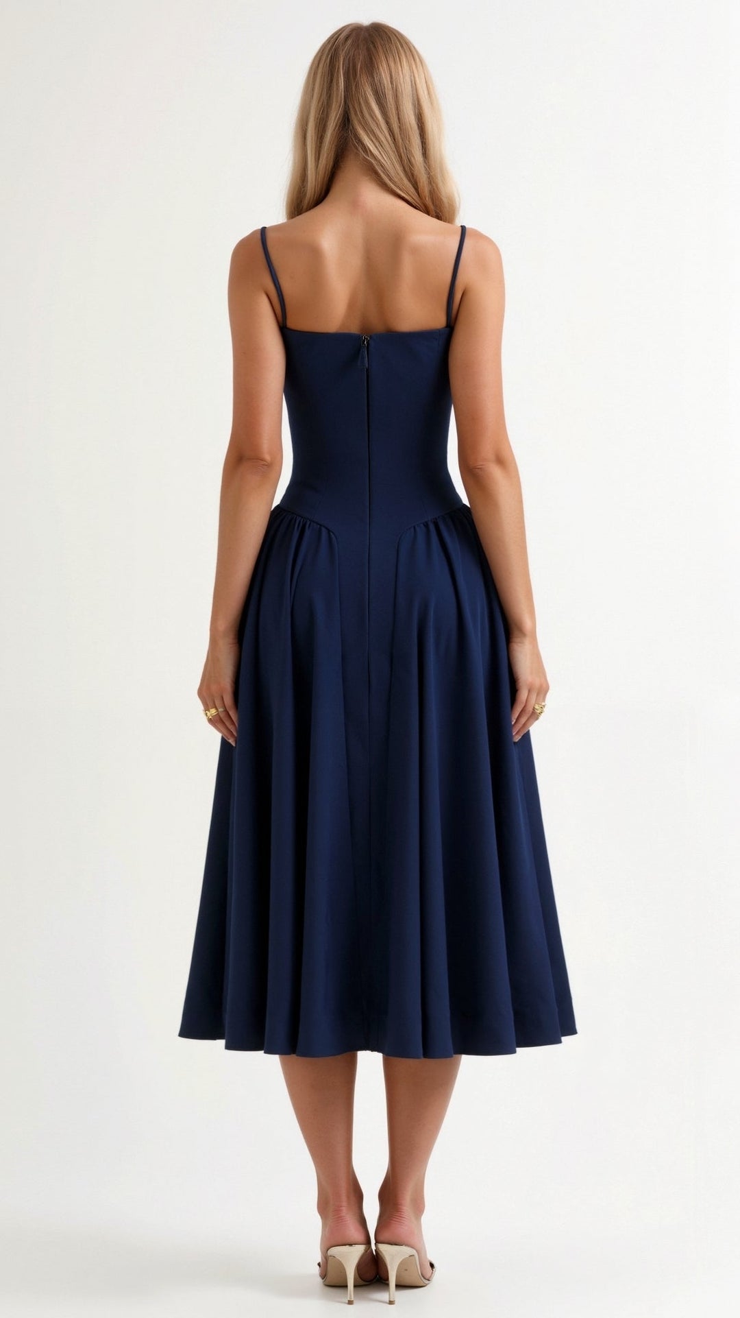 Odete - Robe midi à corsage structuré