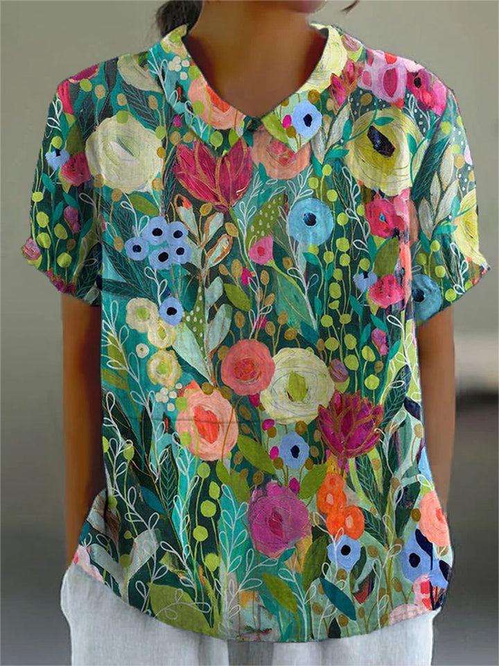 Diana - Chemise Florale en Aquarelle