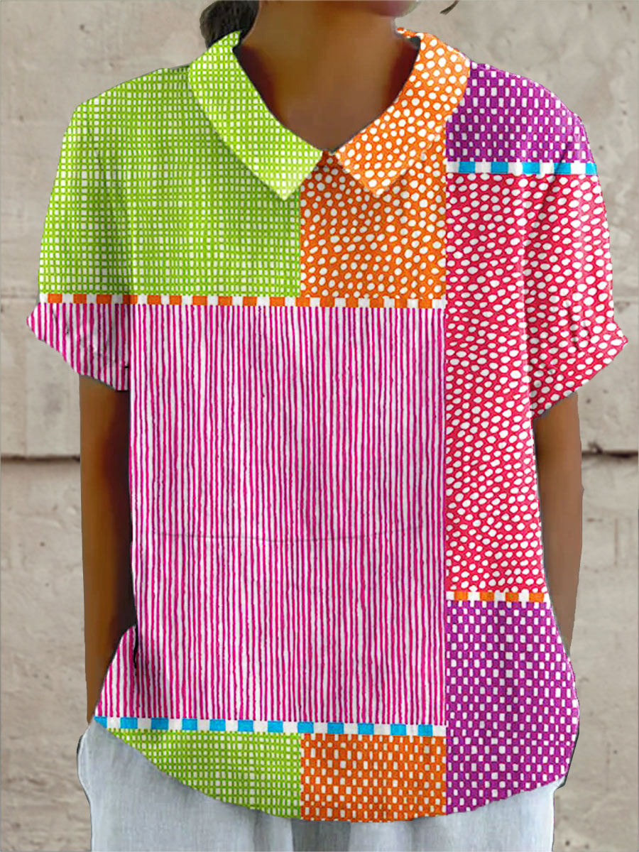 Zara - Chemise Colorée en Patchwork