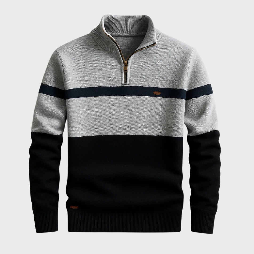 Afonso - Sweatshirt à Zip Quart Classique