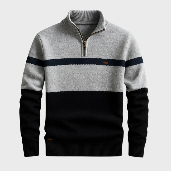 Afonso - Sweatshirt à Zip Quart Classique