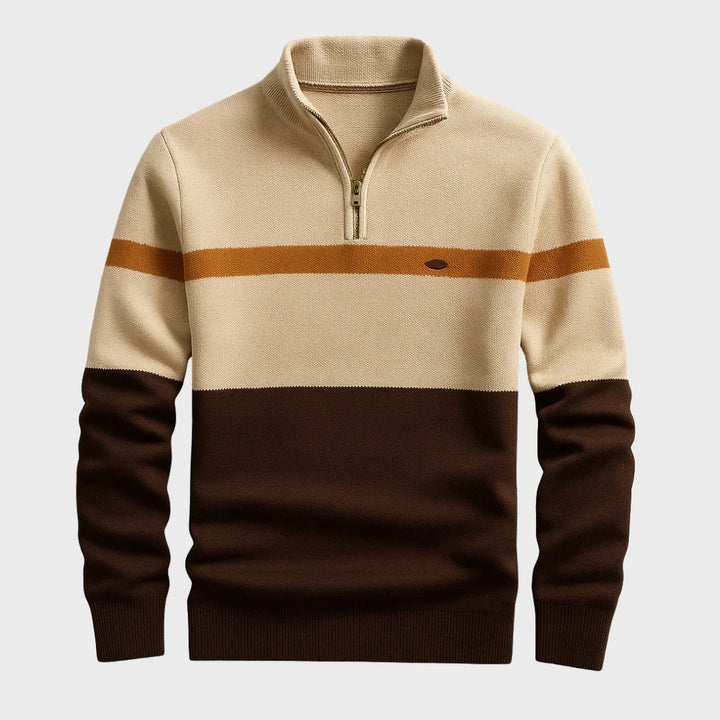 Afonso - Sweatshirt à Zip Quart Classique