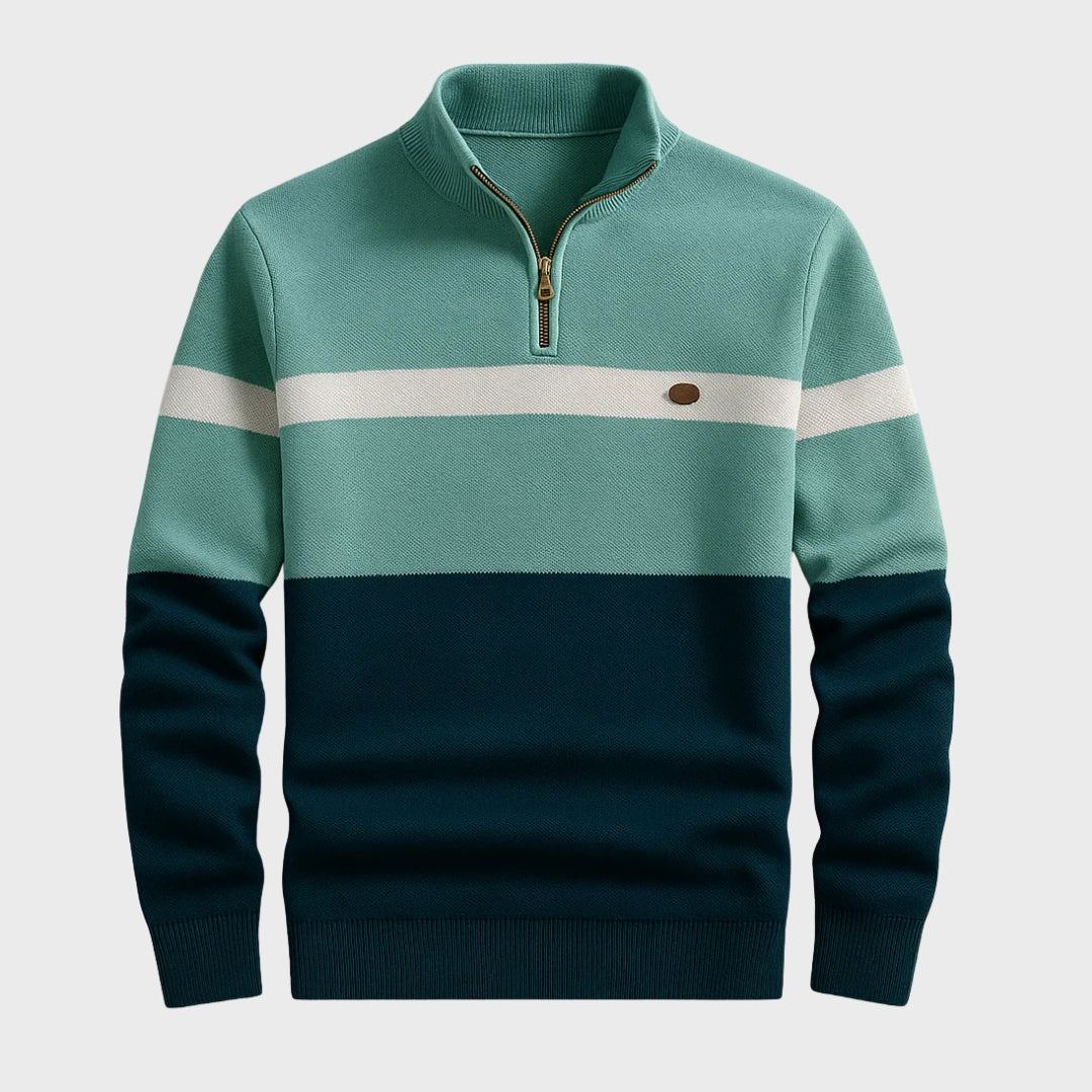 Afonso - Sweatshirt à Zip Quart Classique