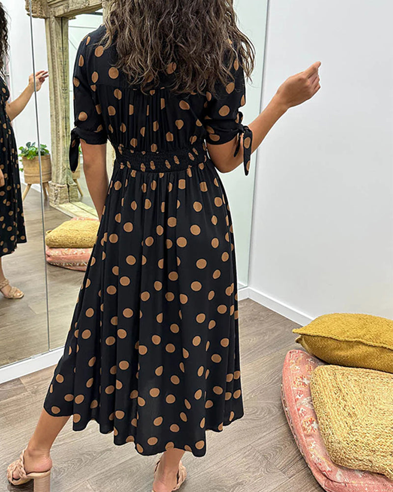 Mónica - Robe Élégante à Pois