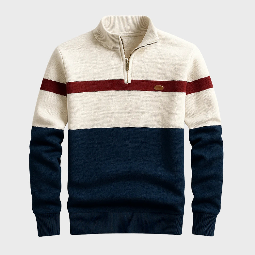 Afonso - Sweatshirt à Zip Quart Classique